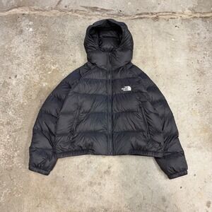 The North Face 600 Fill Down Puffer Jacket Black Hooded Women's XL